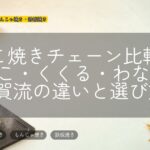たこ焼きチェーン比較｜銀だこ・くくる・わなか・甲賀流の違いと選び方